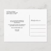 White Flowers BRUILOFT WIJZIG DE DATUM UITSTEL Aankondigingskaart (Achterkant)