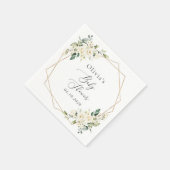 White Flowers, Cream Flowers, Boho, Baby shower Servet (Hoek)