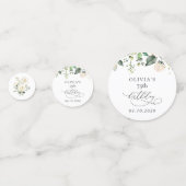 White Flowers, Cream Flowers, Boho, Birthday Confetti (Achterkanten)