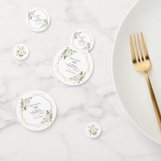 White Flowers, Cream Flowers, Boho, Birthday Confetti (Groep)