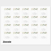 White Flowers, Cream Flowers, Boho, Birthday Vierkante Sticker (Vel)