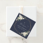 White Flowers, Cream Flowers, Boho, Floral Baptism Bedankjes Labels (In situ)