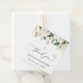 White Flowers, Cream Flowers, Boho, Floral Baptism Bedankjes Labels (In situ)