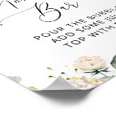 White Flowers, Cream Flowers, Boho, Momosa Bar Poster (Hoek)