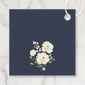 White Flowers, Cream Flowers, Boho, Vrijgezellenfe Bedankjes Labels (Achterkant)