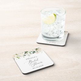 White Flowers, Cream Flowers, Boho, Vrijgezellenfe Bier Onderzetter