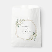 White Flowers, Cream Flowers, Greenery, Wedding Bedankzakje (Voorkant)