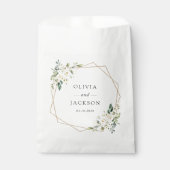 White Flowers, Cream Flowers, Greenery, Wedding Bedankzakje (Voorkant)