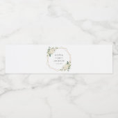 White Flowers, Cream Flowers, Greenery, Wedding Waterfles Etiket (Enkel label)
