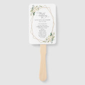 White Flowers, Cream Flowers, Wedding Program Handwaaier (Voorkant)