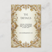 White Flowers Decorative Gold Enclosure Kaart (Voorkant)