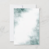 White Flowers Elegant Goud Lijst Bruiloft RSVP (Achterkant)