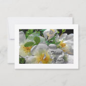 White Flowers Flat Hartelijk dank Bedankkaart (Voorkant)