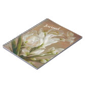 White Flowers Floral Art Journal Notitieboek (Linkerzijde)