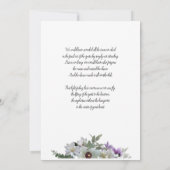 White Flowers Funeral Announitation Invitation Kaart (Achterkant)