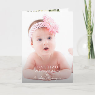 White Flowers Girl Foto 1st Birthday Baptisme