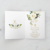 White Flowers Girl Photo Baptism Christening (Binnen)