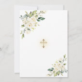 White Flowers Gold Confirmation Postponed Update Kaart (Achterkant)