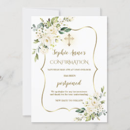 White Flowers Gold Confirmation Postponed Update Kaart