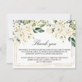 White Flowers & Gold Funeral - Bedankt voor je opm (Voorkant)