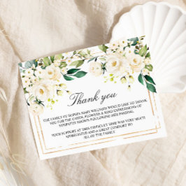 White Flowers & Gold Funeral - Bedankt voor je opm