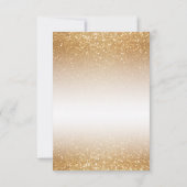 White Flowers & Gold Glitter Save The Date (Achterkant)