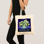 White Flowers, Green Vase Tas (Voorkant (product))