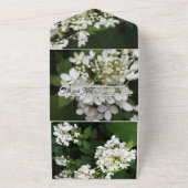 White Flowers Hydrangea Photo,  All In One Uitnodiging (Buitenkant)