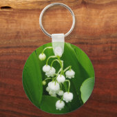 White Flowers Lily-of-the-Valley Sleutelhanger (Voorkant)