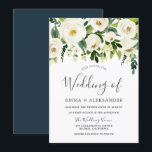 White Flowers Modern Wedding Invitation Kaart<br><div class="desc">White Flowers Modern Wedding Invitation Beauful Modern Flowers,  perfect voor alle seizoenen. Lente,  zomer,  herfst herfst of winter Zie passend collectie in Niche en Nest Store We hebben ook genoeg andere uitnodigingen en collecties.</div>