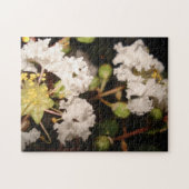 White Flowers Moderne Plant Natuur Fotografie Art Legpuzzel (Horizontaal)