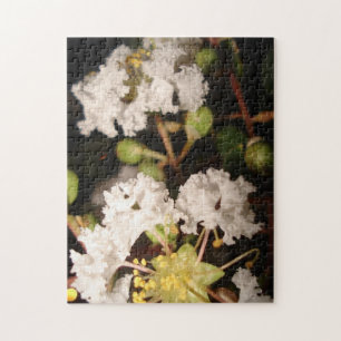 White Flowers Moderne Plant Natuur Fotografie Art Legpuzzel