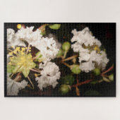 White Flowers Moderne Plant Natuur Fotografie Art Legpuzzel (Horizontaal)