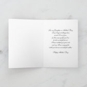 White Flowers Moederdag Card voor Dochter Kaart (Binnen)