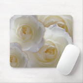White Flowers Mousepad White Rose Decor Gifts Muismat (Met muis)