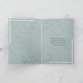 White Flowers on Green Leaves Background Birthday Kaart (Binnen)