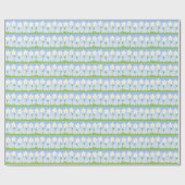 White Flowers Pattern Wrapping Paper Cadeaupapier (Vlak)