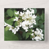 White Flowers Photo, All in One Wedding Invite All In One Uitnodiging (Achterkant)