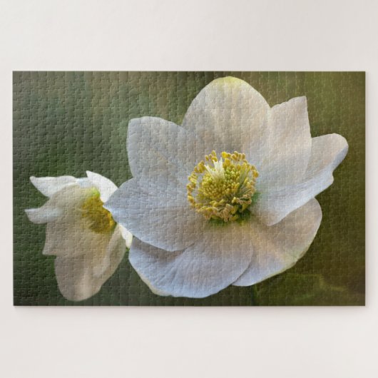 White Flowers Puzzle Legpuzzel (Horizontaal)