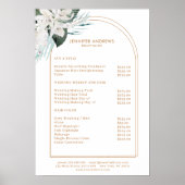 White Flowers Salon prijslijst Poster (Voorkant)