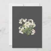 White Flowers Spring Wedding Invitation  Kaart (Achterkant)