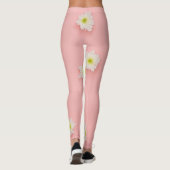 White Flowers Trendy Leggings (Achterkant)