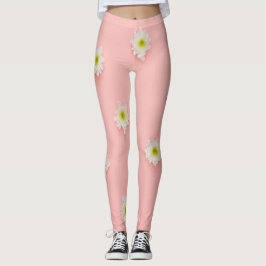 White Flowers Trendy Leggings