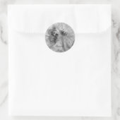 White Flowers Wedding Invitation Seals Ronde Sticker (Tas)