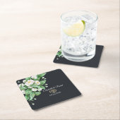 White Flowers Wedding Kartonnen Onderzetters (Insitu)