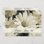 White Flowers Wedding Vow Renewal Uitnodigingen (Voorkant / Achterkant)