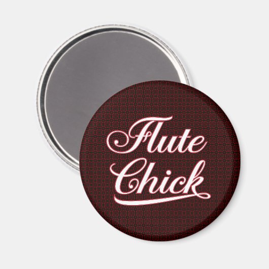 White Fluit Chick Script Magneet (Voorkant / Achterkant)