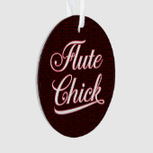 White Fluit Chick Script Ornament (voorkant)