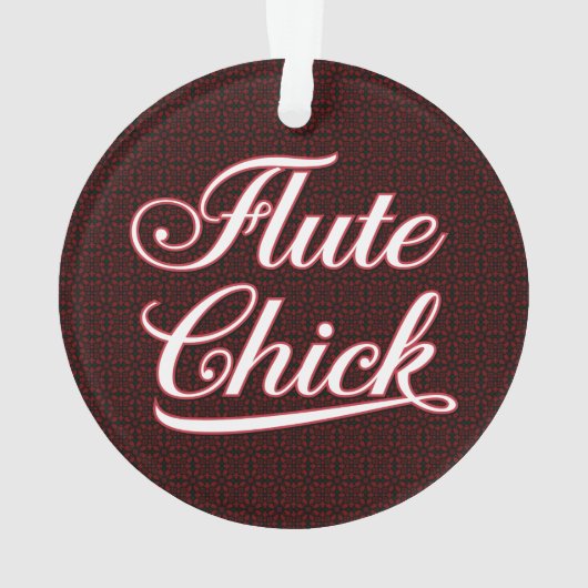 White Fluit Chick Script Ornament (achterkant)