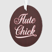 White Fluit Chick Script Ornament (voorkant)